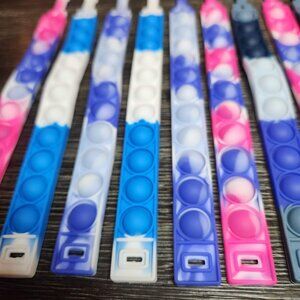 NEW 10 Pack Fidget Toy Bracelet Pop Toy Bracelets Party Favors Gifts Stocking St
